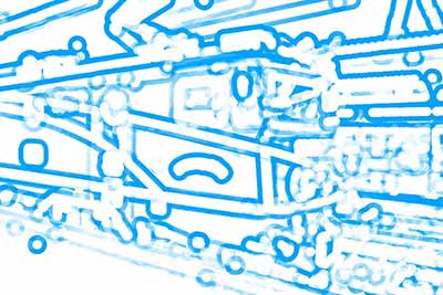 elektrobild Runde Linien